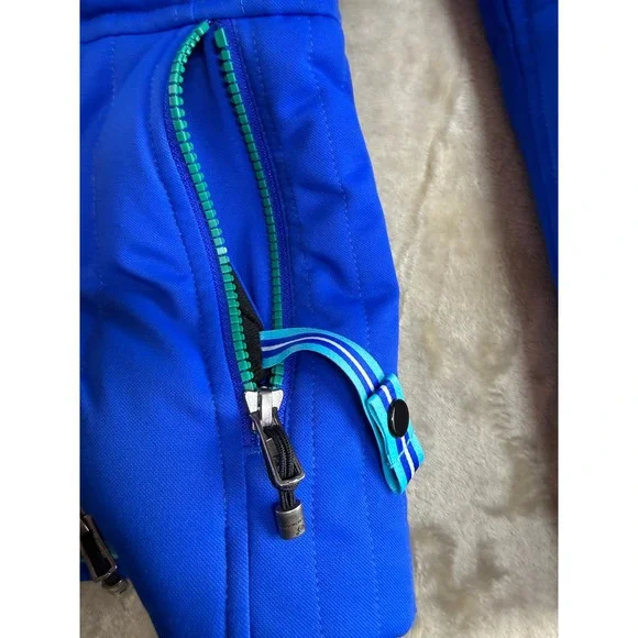 Obermeyer Womens Blue Down Insulated Ski Jacket Hooded Winter Coat Size 6 - Picture 13 of 17